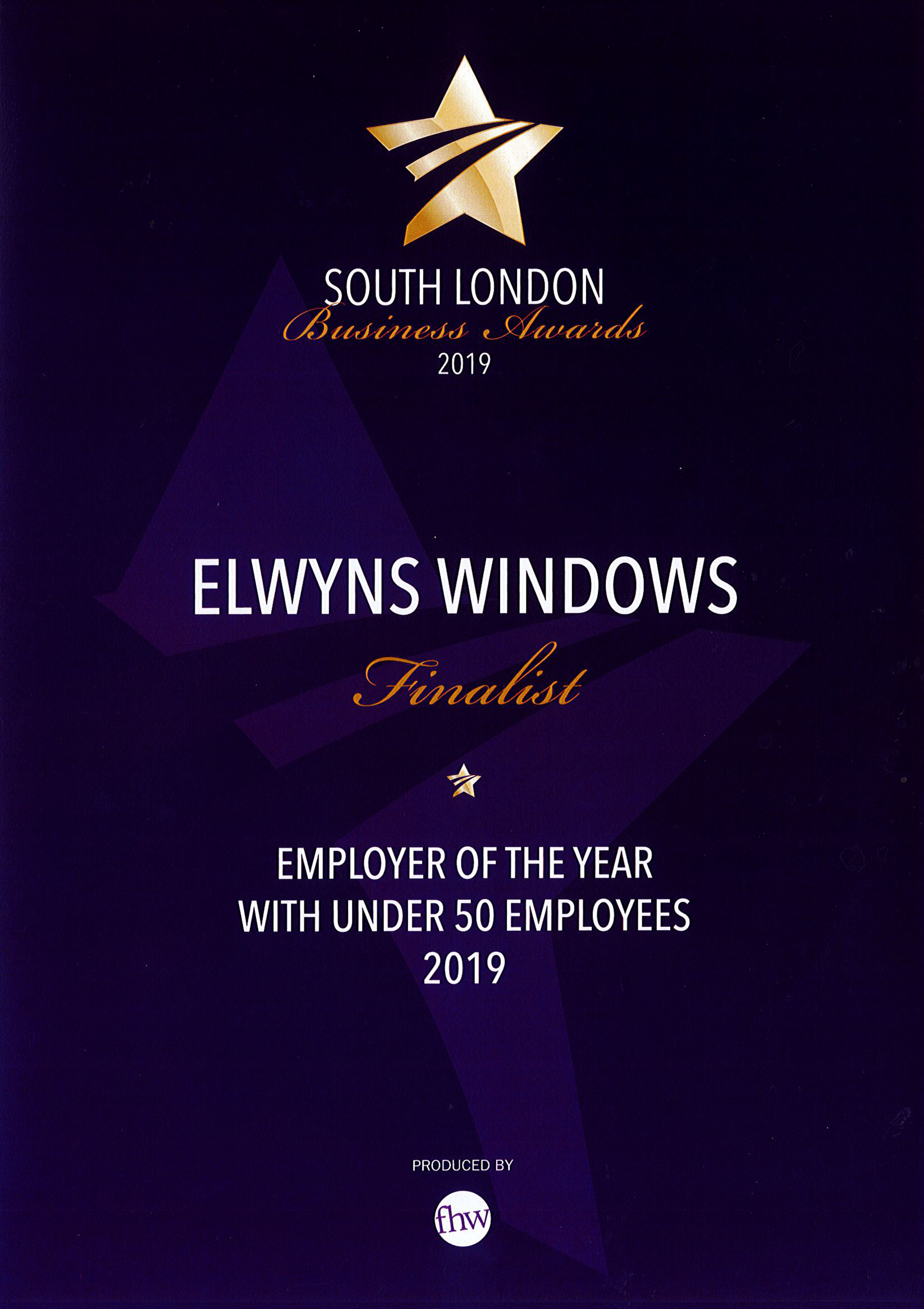 South London Business Awards 2019 - Employer of the Year with Under 50 Employees