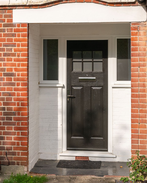 black English Door Company door, timber alternative