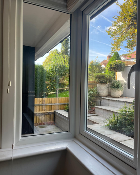 white bay window PVC