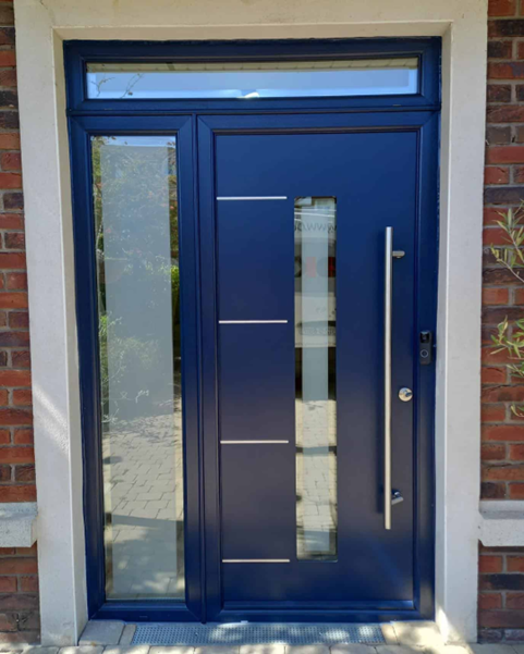 blue timber alternative door by English Door Company / Evolution