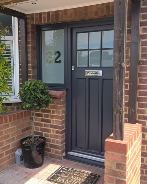 Black composite door
