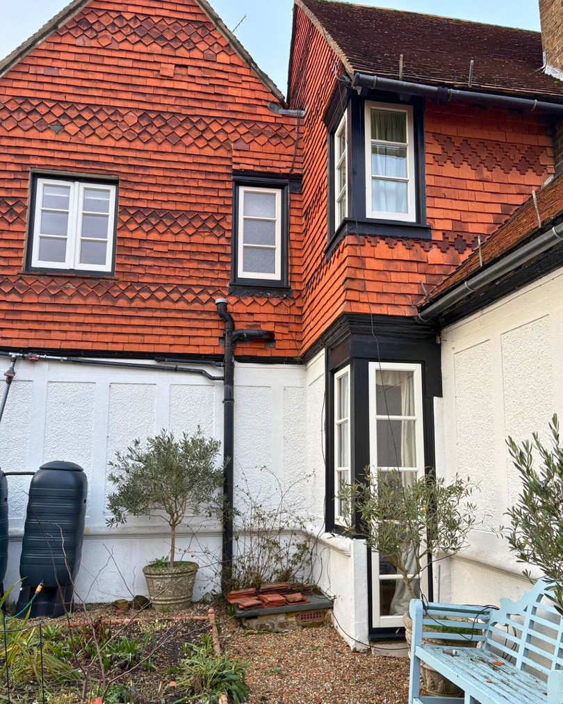 Timber white and black windows